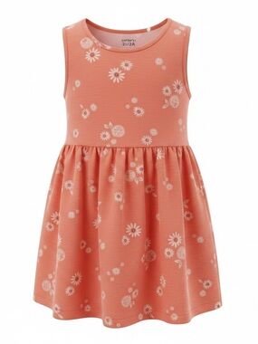Carter's Coral Daisy Print Tank Dress